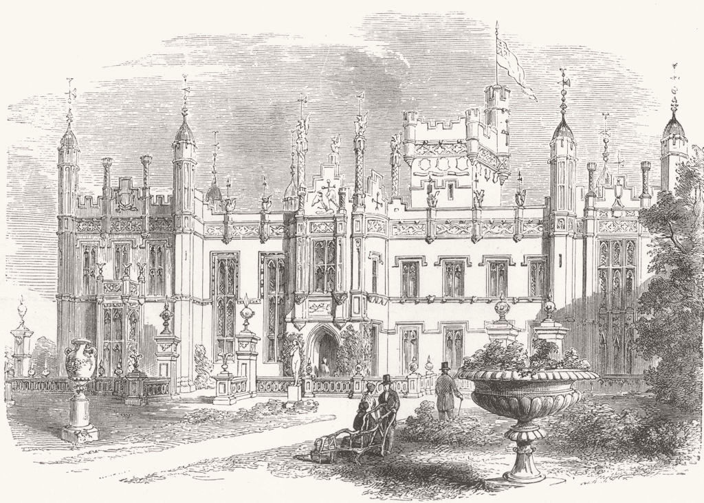 Associate Product KNEBWORTH. The seat of the late Lord Lytton. Hertfordshire 1873 old print