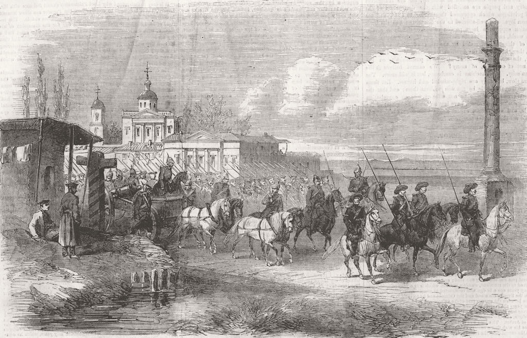 UKRAINE. Perekop, in the Crimea 1855 old antique vintage print picture