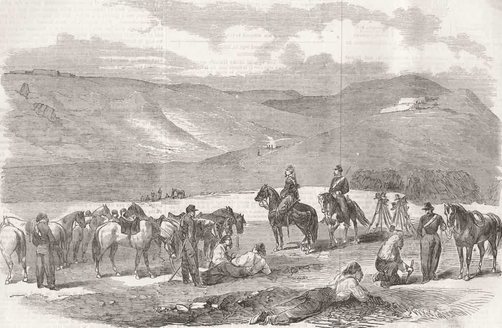 UKRAINE. Sketch in the Valley of Baidar 1855 old antique vintage print picture