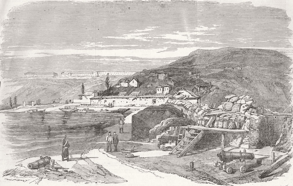 UKRAINE. Interior of Sevastopol-Site of Fort Paul 1855 old antique print