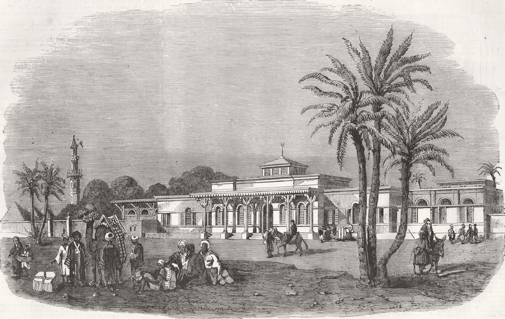 TRANSPORT. The Camp Railway Station 1856 old antique vintage print picture