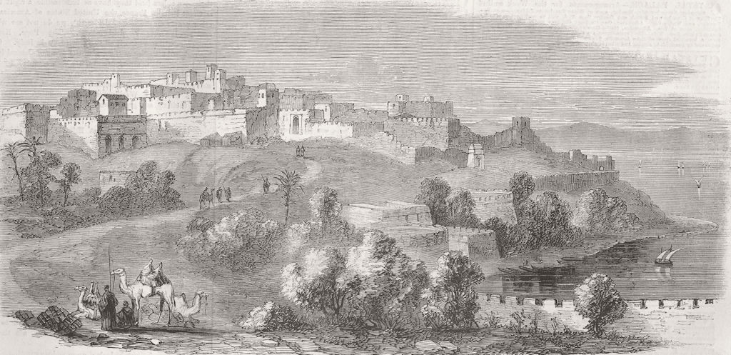 MOROCCO. The Citadel of Tangier 1859 old antique vintage print picture