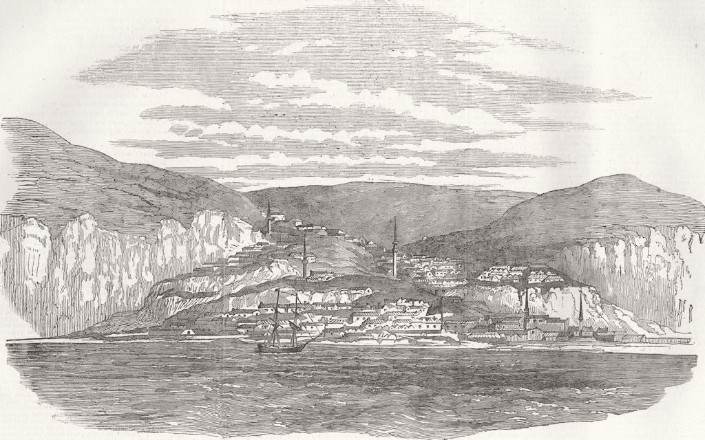 BULGARIA. Baltschik, on The Coast of Bulgaria 1854 old antique print picture