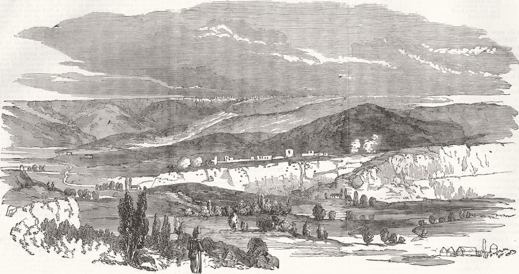 Associate Product UKRAINE. Siege of Sevastopol. Valley of Inkerman 1854 old antique print