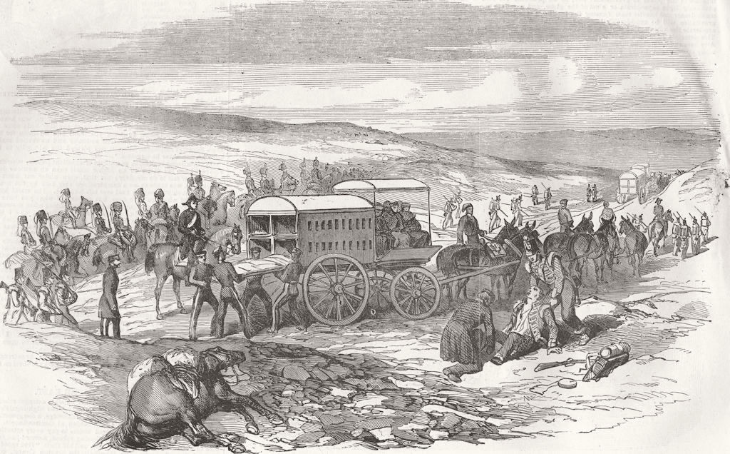 UKRAINE. Siege of Sevastopol Guthrie's Ambulances 1854 old antique print