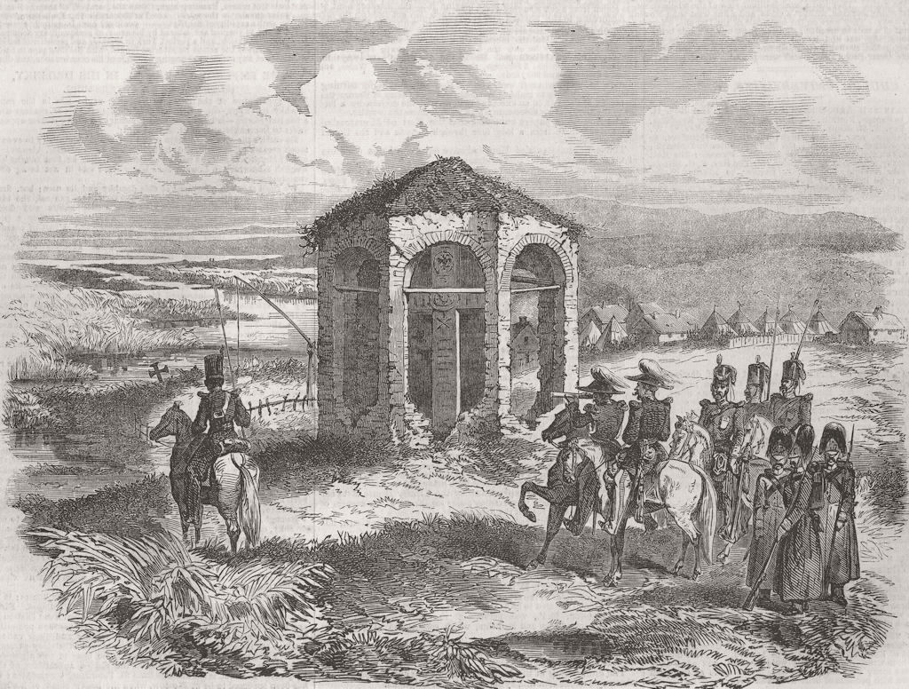 RUSSIA. Russian Gate, at Kalougerini 1853 old antique vintage print picture