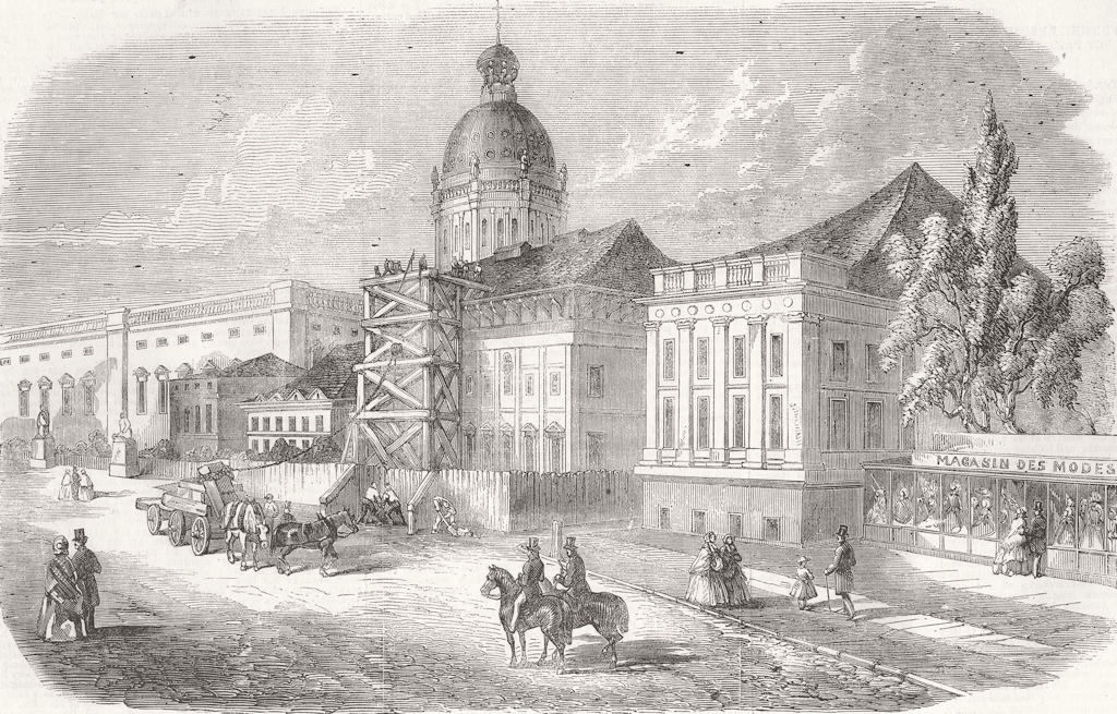 ROYALTY. The Kronprinzen Residenz 1856 old antique vintage print picture