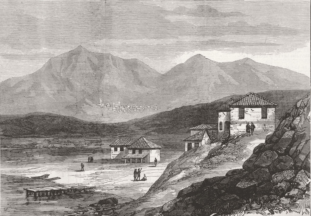 MONTENEGRO. Montenegrin-Ottoman War. Bar 1878 old antique print picture