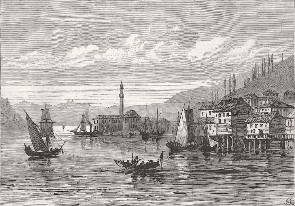 TURKEY. Port Halki, Prince's Islands, Sea of Marmara 1878 old antique print