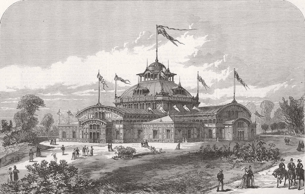PENNSYLVANIA. Centennial Expo. Womens Pavilion 1876 old antique print picture