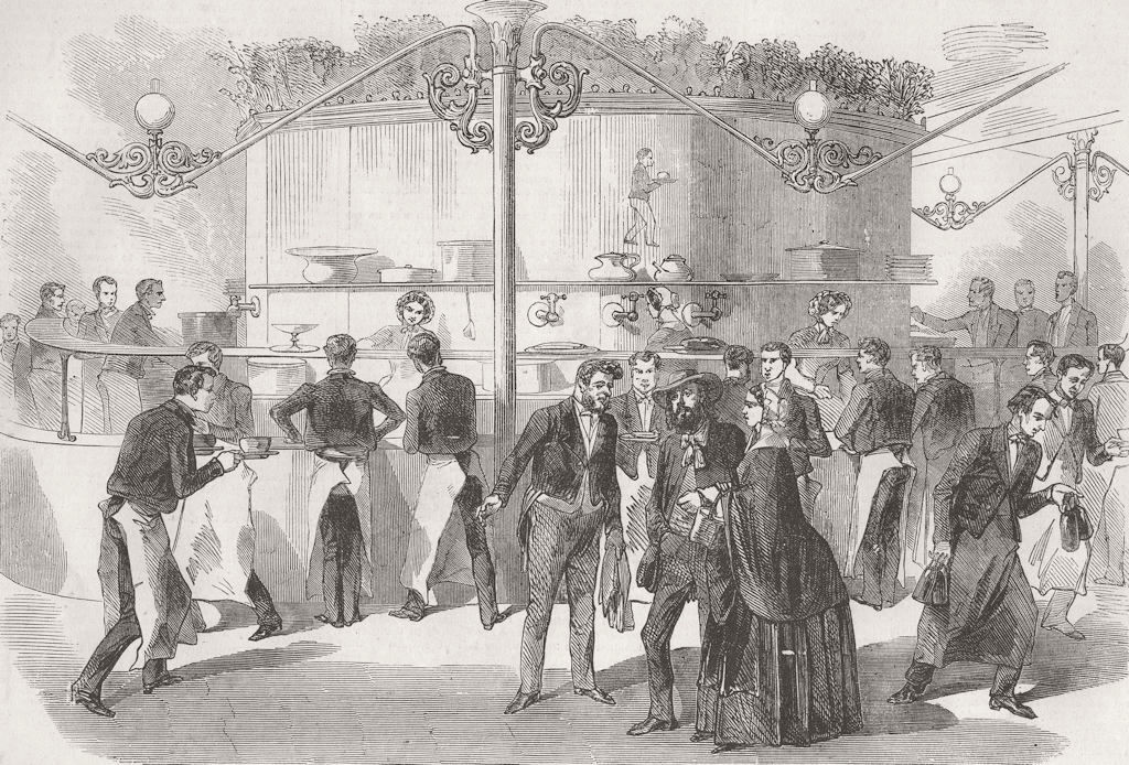 FRANCE. The Salle Montesquieu, in Paris 1856 old antique vintage print picture