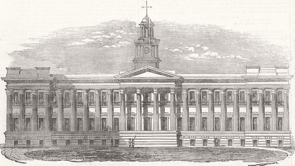 INDIA. The New Medical College Hospital, Kolkata. Calcutta 1853 old print