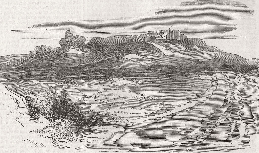 FRANCE. Fort Mont-Valérien. Fort Valerien 1853 old antique print picture