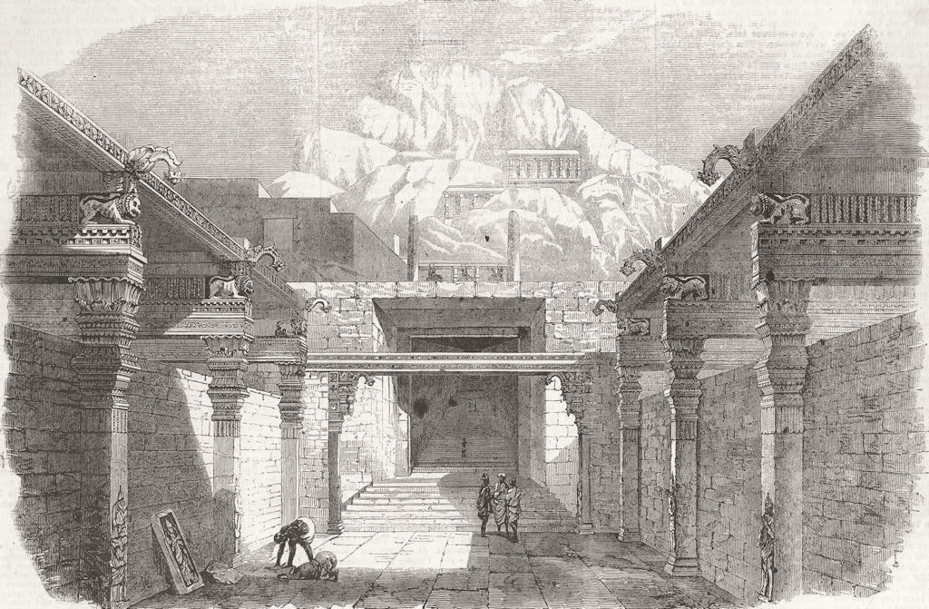 INDIA. Indian Mutiny. Thiruchchirapalli Rock 1858 old antique print picture