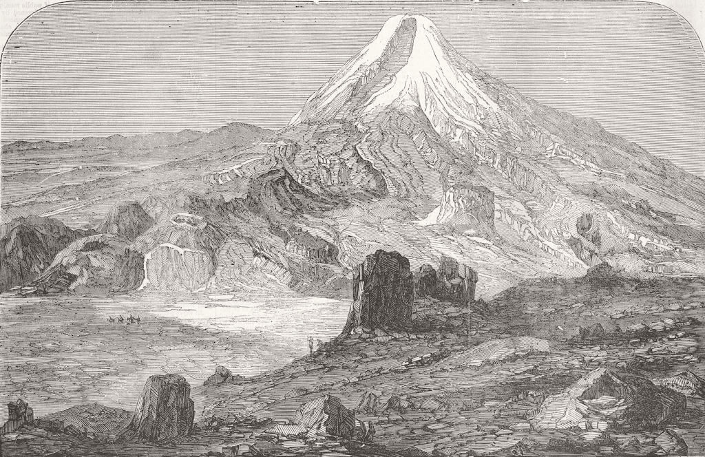 TURKEY. Crimean War. Mount Ararat 1856 old antique vintage print picture