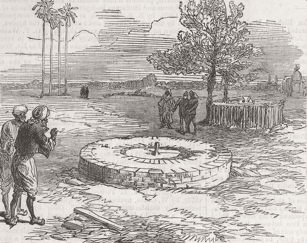 INDIA. The Well at Kanpur at it was in 1860 1874 old antique print picture