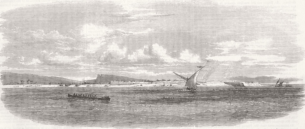 Associate Product IRAN. Karrak Island, in the Persian Gulf 1857 old antique print picture