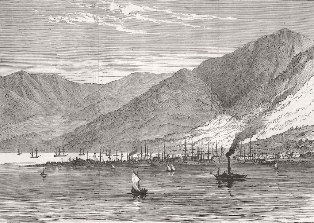 TURKEY. Russo-Turkish War. Port Batoum, Surrended 1878 old antique print