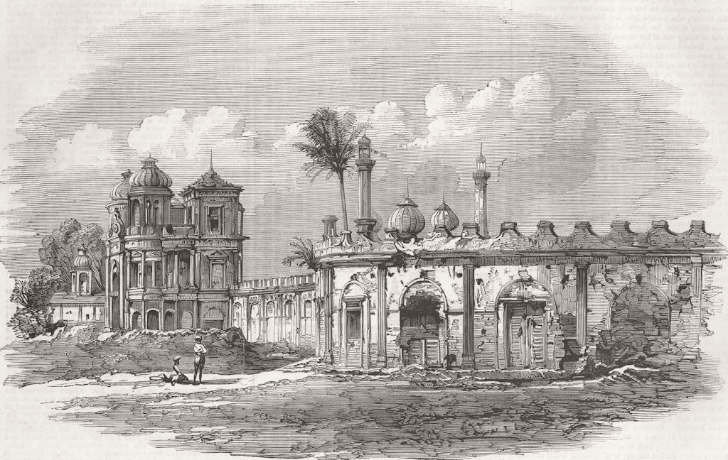 Associate Product INDIA. The Sikandar Bagh 1859 old antique vintage print picture