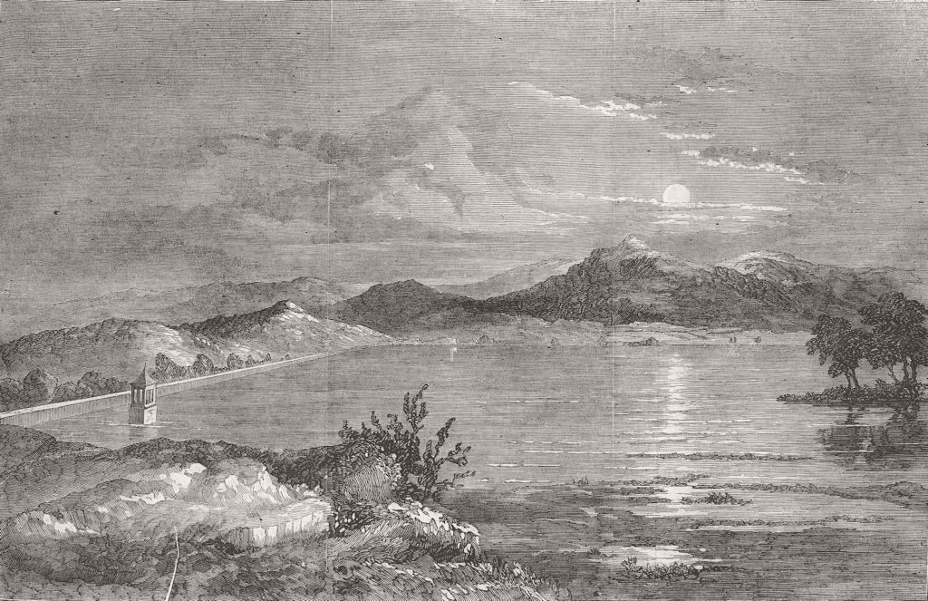 AUSTRALIA. The Yan Yean Waterworks, near Melbourne 1858 old antique print