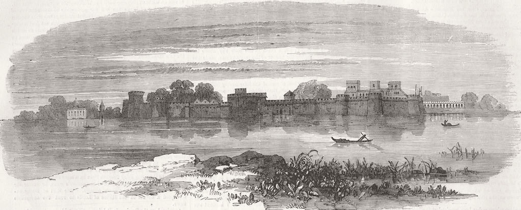 INDIA. Indian Mutiny. The Fort of Sagar 1858 old antique vintage print picture