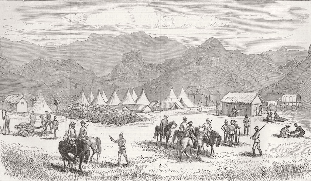 SOUTH AFRICA. Xhosa War. Sekokuni attack, Fort Oliphant 1878 old antique print