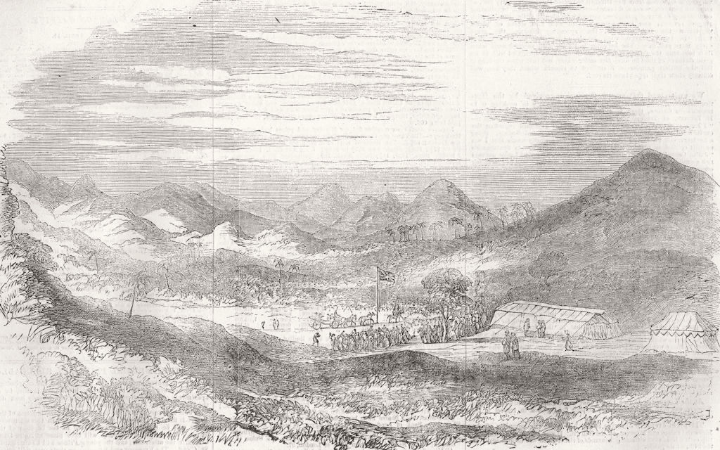 INDIA. start of Reservoir, Vehar Valley, Salsette 1856 old antique print