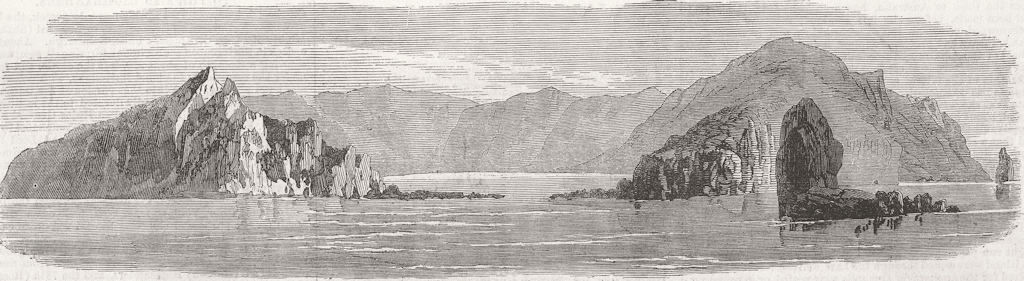 ANTARCTICA. Île Saint-Paul. Megaera loss 1871 old antique print picture