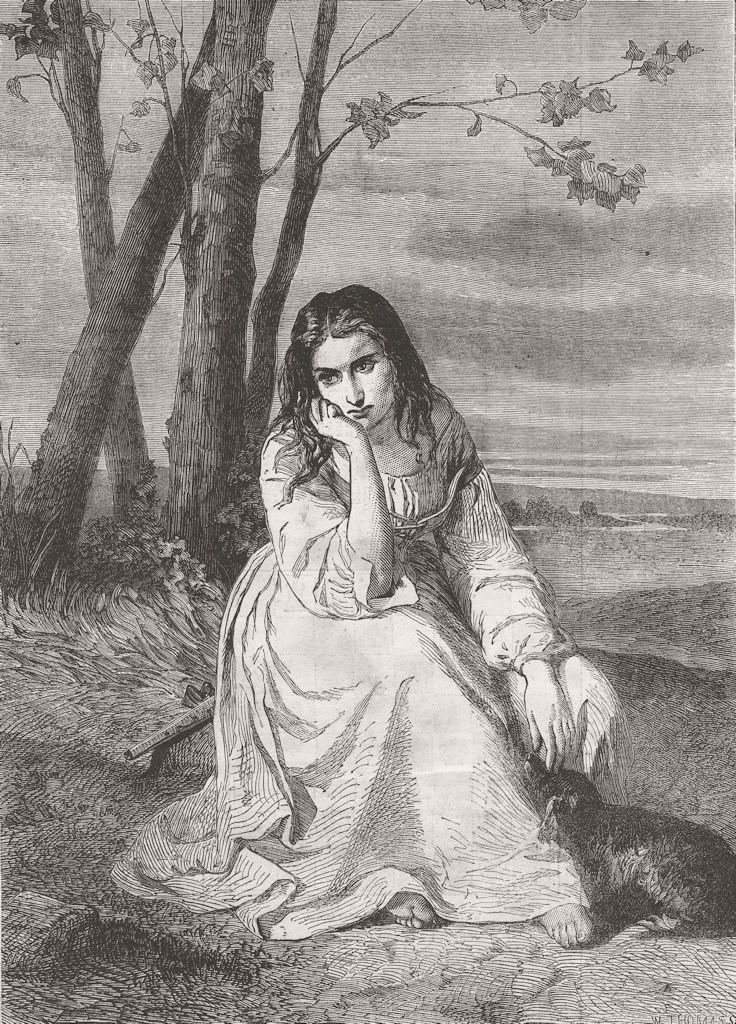 PRETTY LADIES. 1862 int'l Exhibition. Sterne's Maria 1862 old antique print