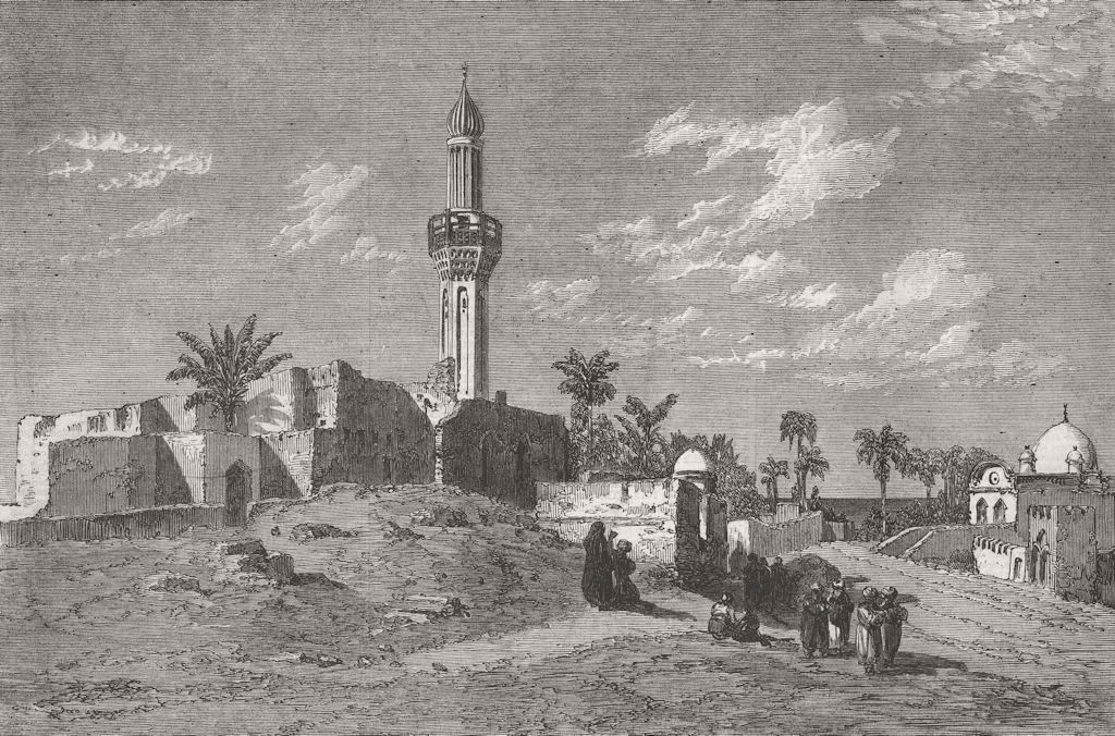 EGYPT. Alexandria 1862 old antique vintage print picture