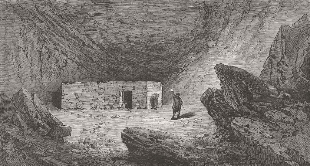 MAMMOTH CAVE OF KENTUCKY. House used by Tuberculosis patients 1876 old print