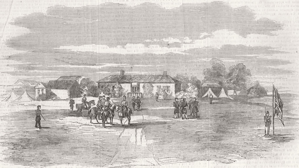 Associate Product UKRAINE. Battle of Balaklava. HQ Lord Raglan 1854 old antique print picture