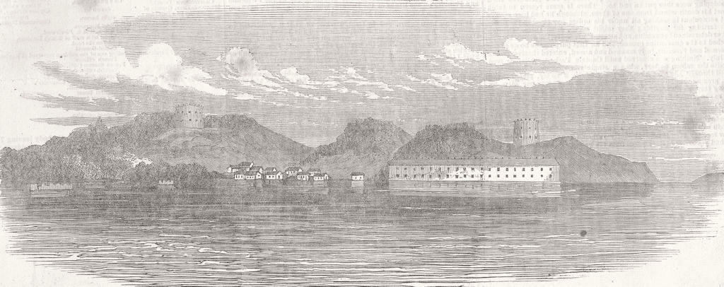FINLAND. Bomarsund, Aland Islands 1854 old antique vintage print picture