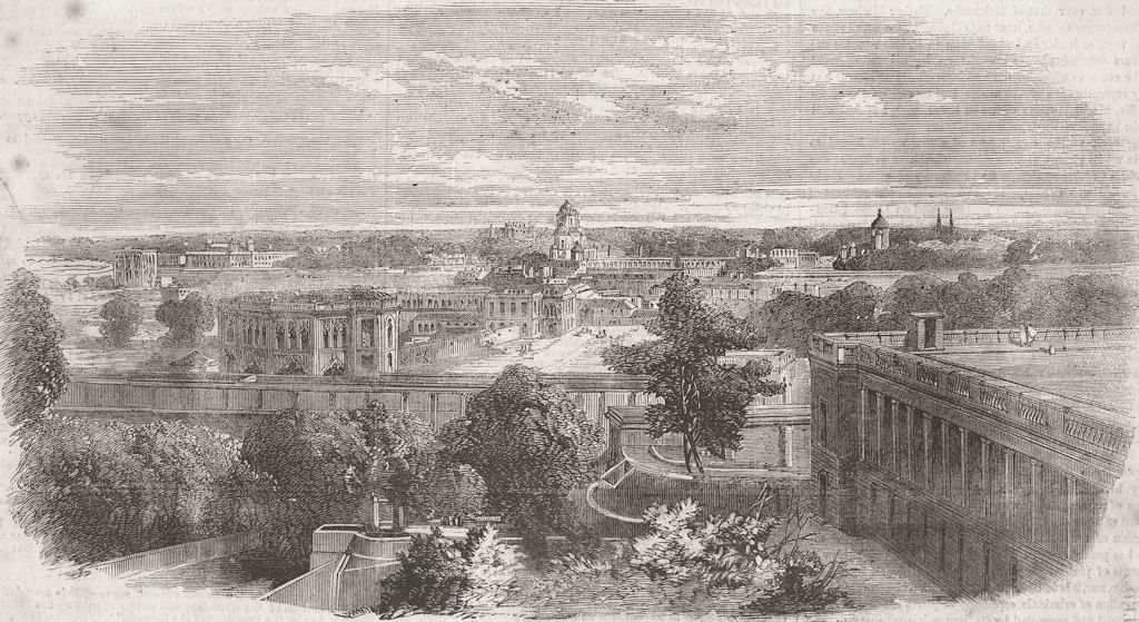 INDIA. Lucknow-Observatory 1858 old antique vintage print picture