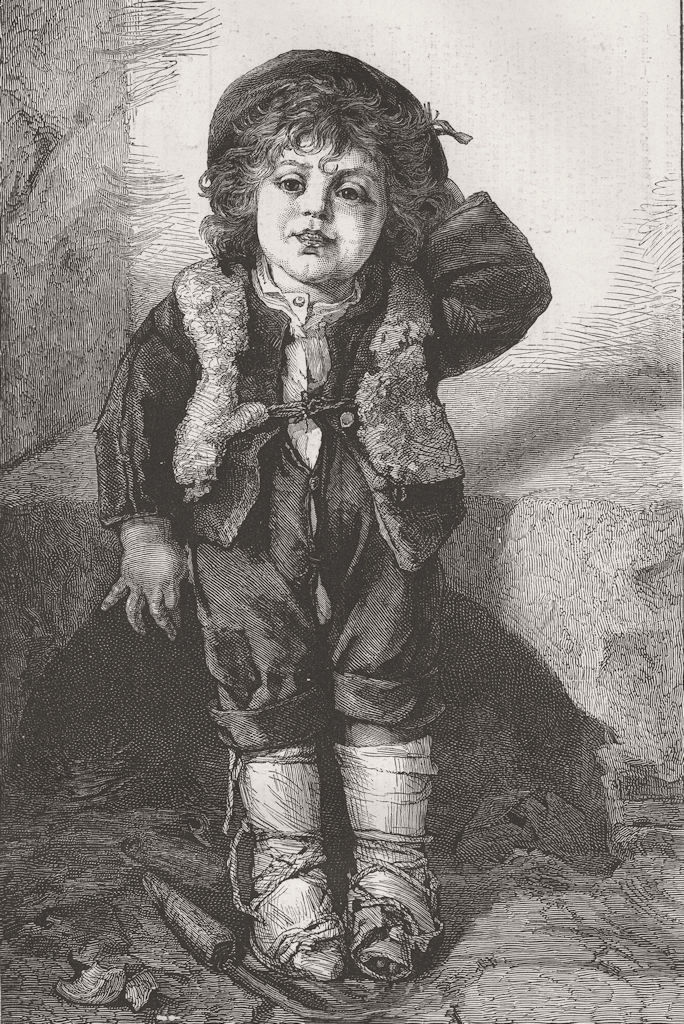 CHILDREN. Piccolo 1874 old antique vintage print picture