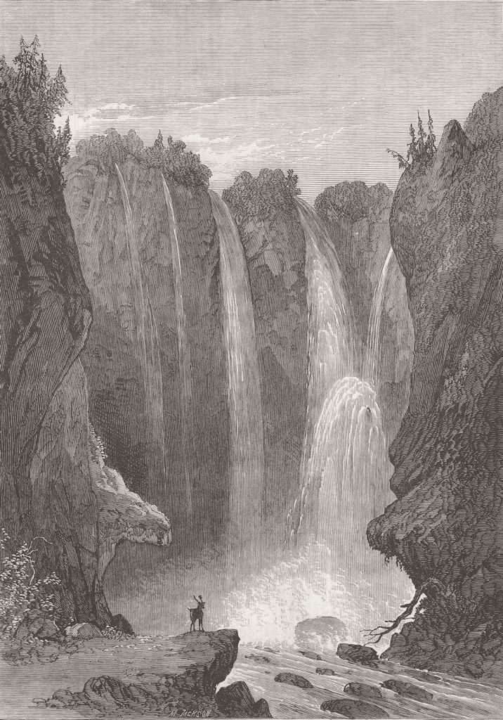 VIRGINIA. Civil War. Peyton falls, Alleghany Co  1864 old antique print