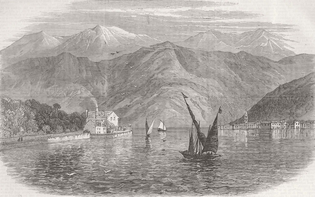 CROATIA. Insurrection, Dalmatia. Kotor Bay 1869 old antique print picture
