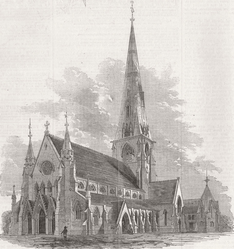 Associate Product CANADA. New Cathedral, Montreal. Christchurch  1860 old antique print picture