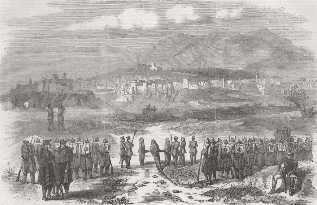 MOROCCO. Spanish-Moroccan War. Tetuan.  1860 old antique vintage print picture