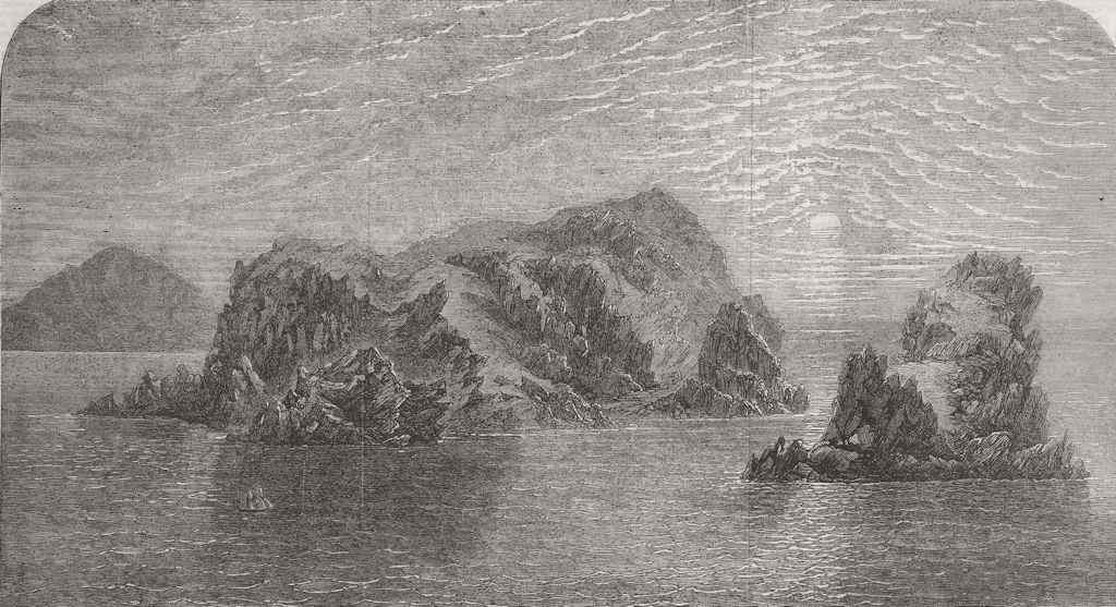 NEW ZEALAND. Islands of Antipodes 1863 old antique vintage print picture
