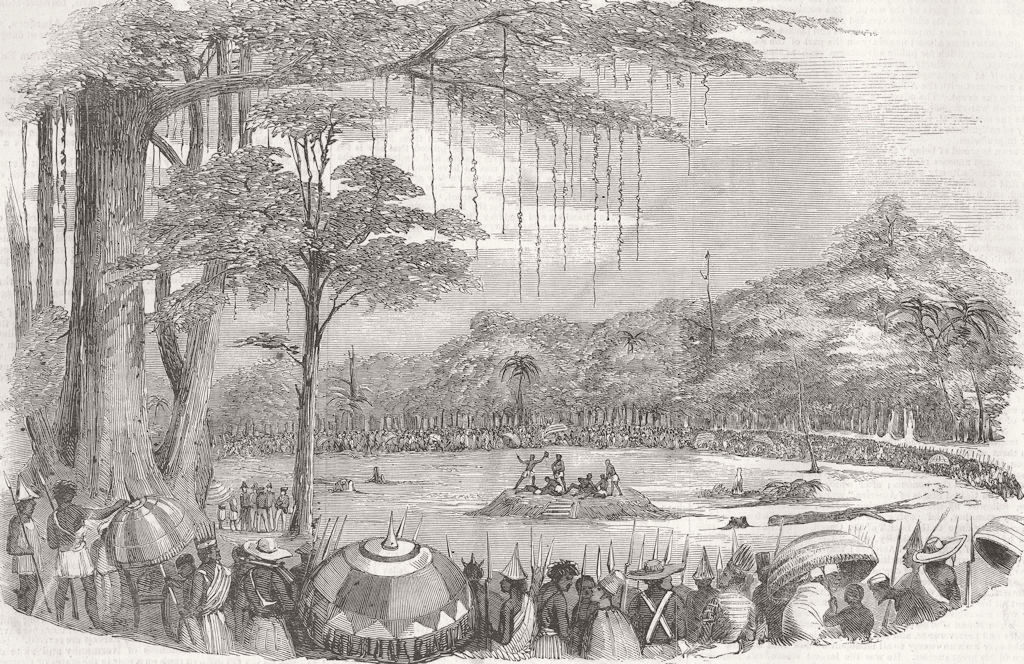 GHANA. Execution of Assin Chiefs, Gabriel & Chiboo 1853 old antique print