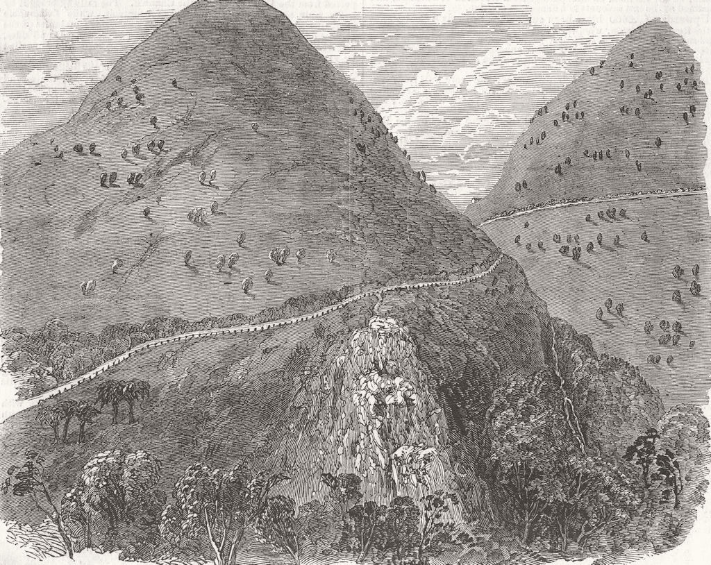 JAMAICA. Pembroke Copper-Mine, discovered  1853 old antique print picture
