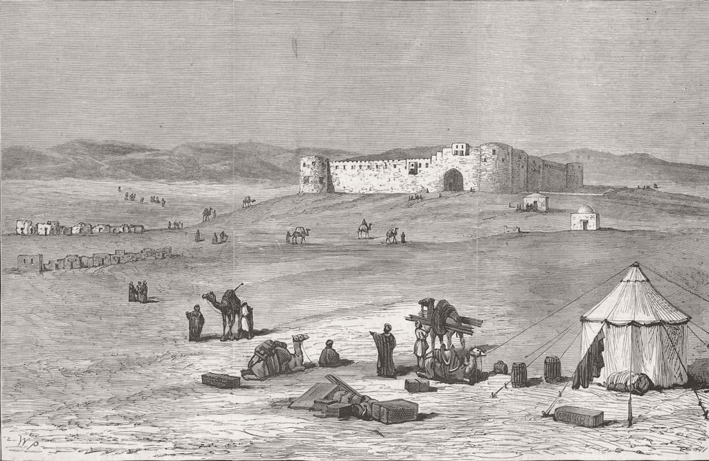 EGYPT. Khelat-el-Nakhl, murder of Englishmen 1882 old antique print picture