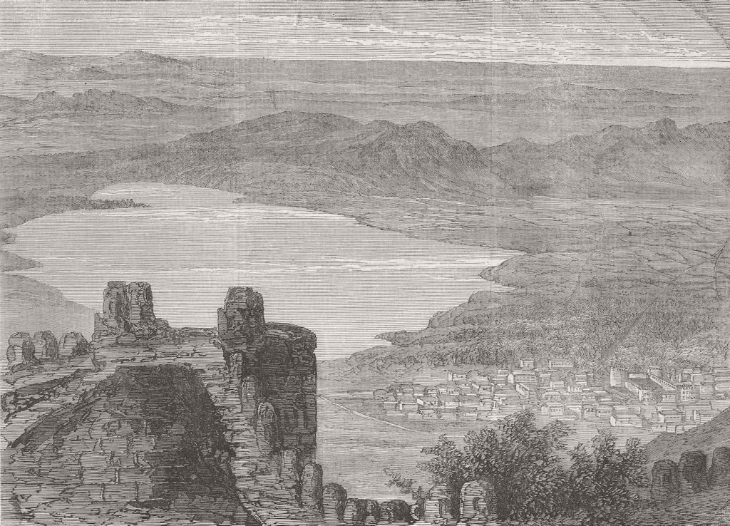 INDIA. Ajmer from hill of Taragurh 1863 old antique vintage print picture