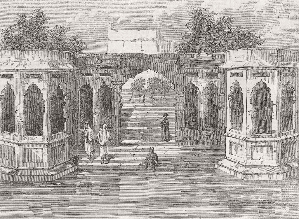 INDIA. Dhurumsala, Ajmer 1863 old antique vintage print picture