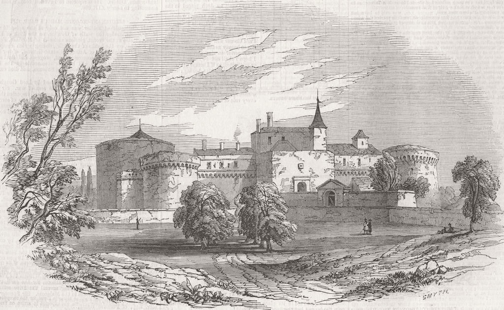 FRANCE. The Château de Ham 1846 old antique vintage print picture