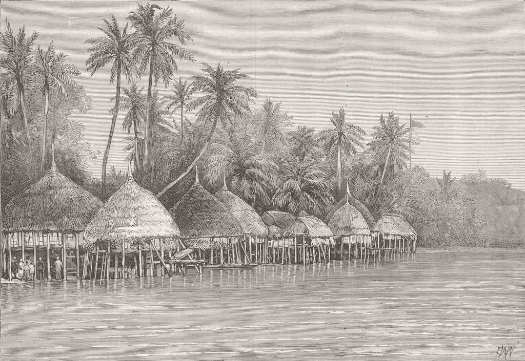 INDIA. Nicobar Islands. Mala, Point Mayo, Nancowry 1870 old antique print