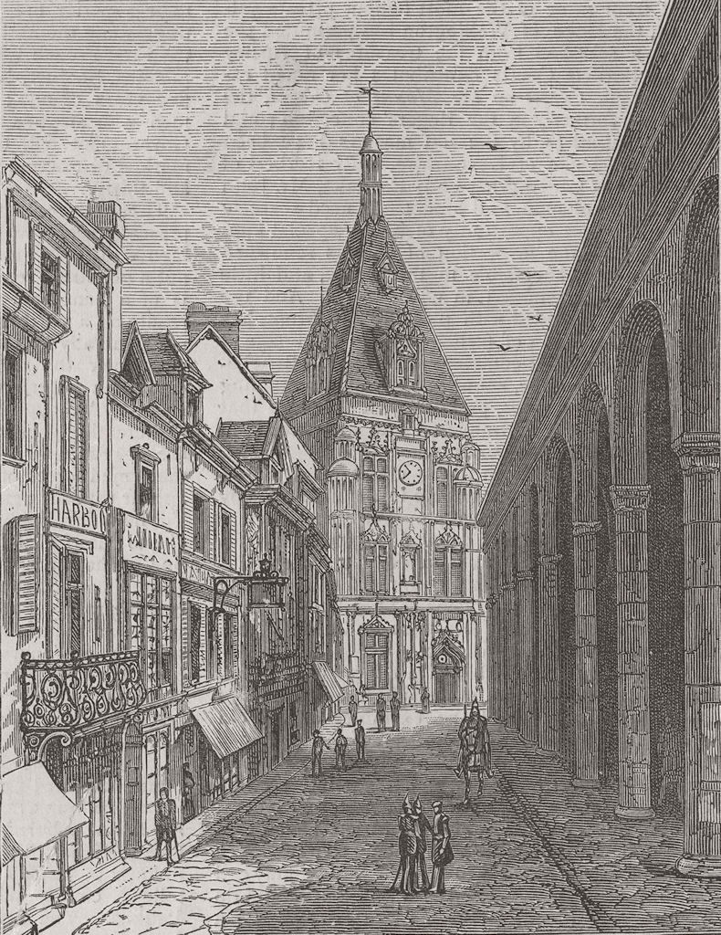 FRANCE. St, Dreux 1870 old antique vintage print picture