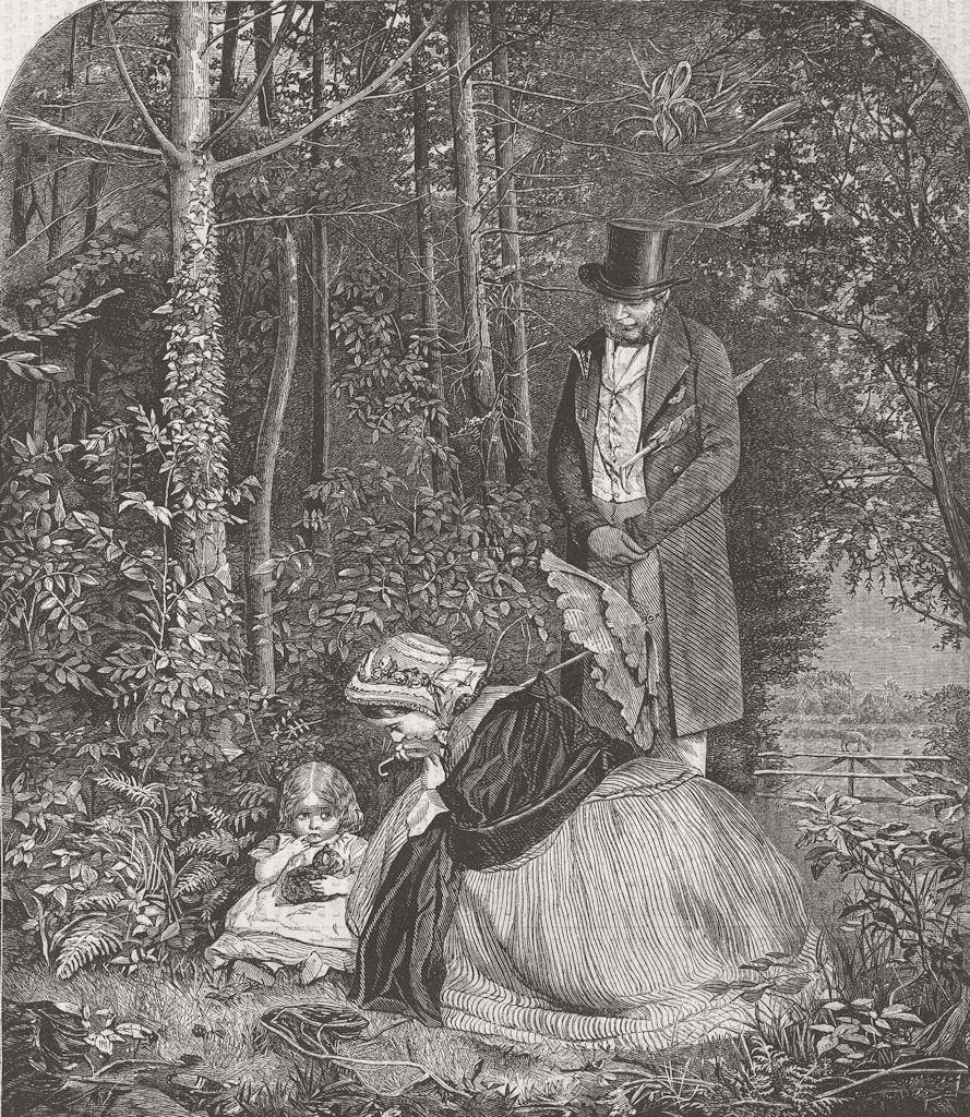 CHILDREN. 1862 int'l Exhibition. wanderer 1862 old antique print picture