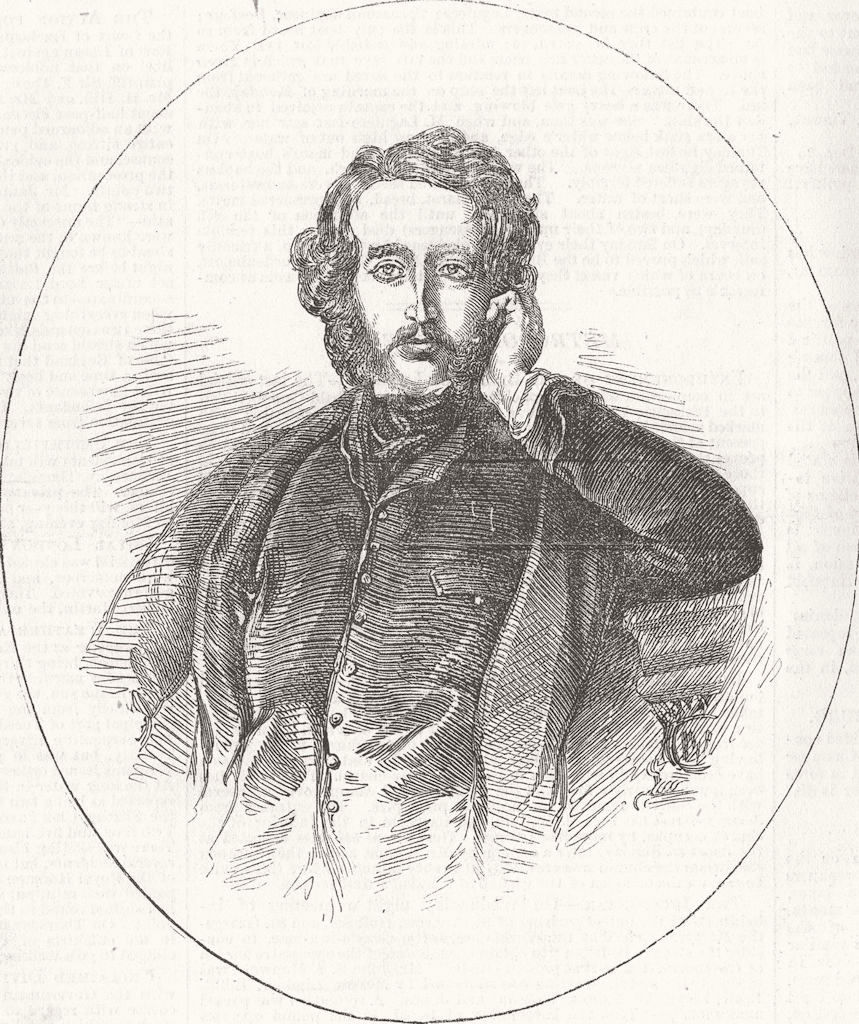 SCOTLAND. Edward Bulwer Lytton, University Rector 1856 old antique print